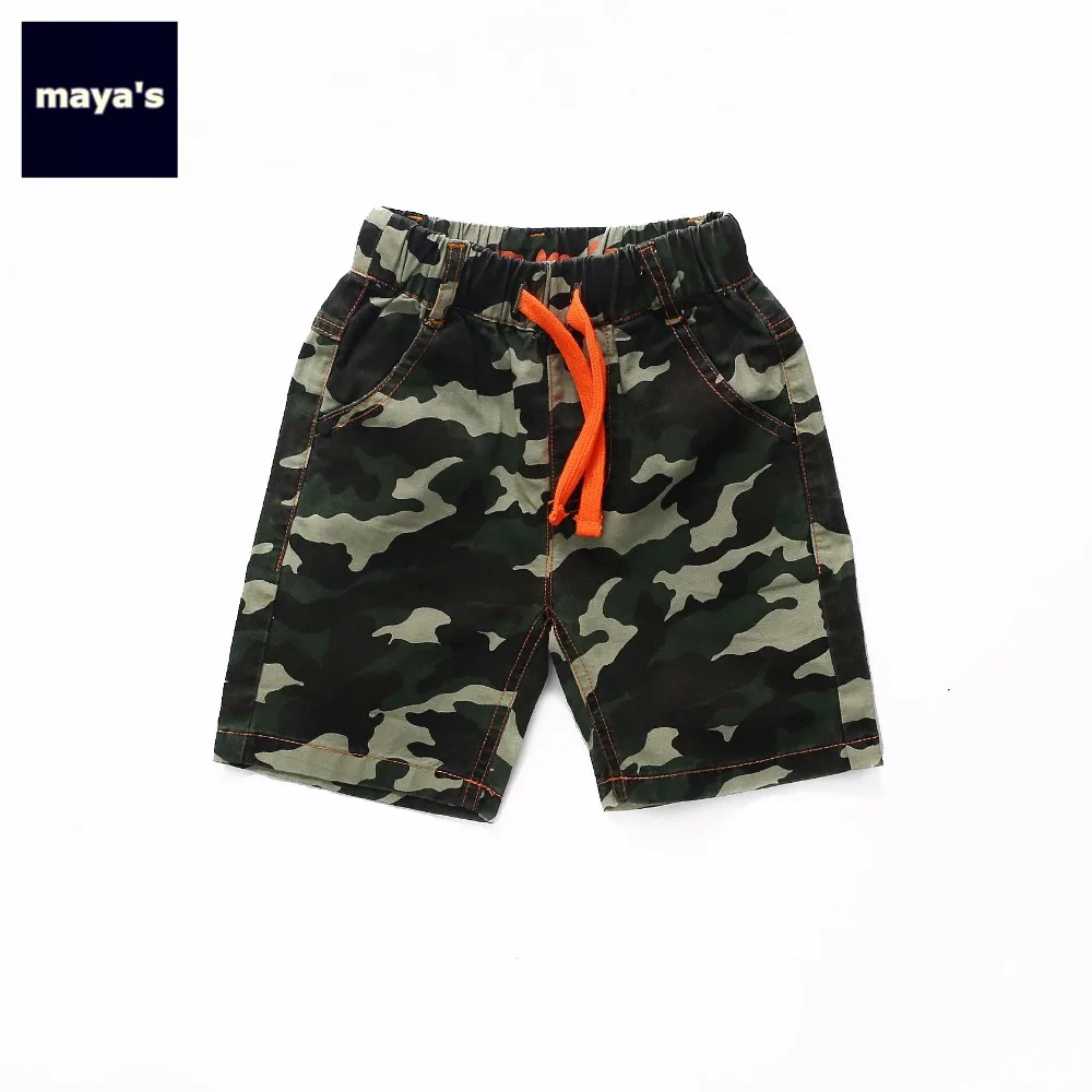 

Mayas Kids Summer Camouflage Knee Length Pants Children Fashion Spring Denim Pants Boy Loose Vintage Pants Free Shipping 81123