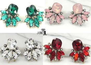 

YaYi Jewelry New Multi Glass Rhinestone Dangle Crystal Earring Women's Fashion Ancient Gold Color Gem long Earrings Gift