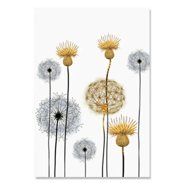 NUOMEGE Nordic Abstract Dandelion Wall Art Picture For Home Decoration
