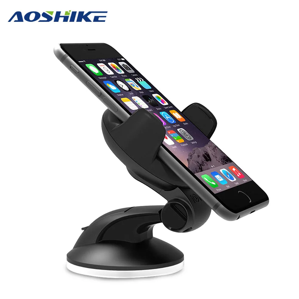 

AOSHIKE Universal Car Phone Holder Mobile Phone Dashboard Windshield 360 Degree Car Holders Support Cellular Phone For Iphone