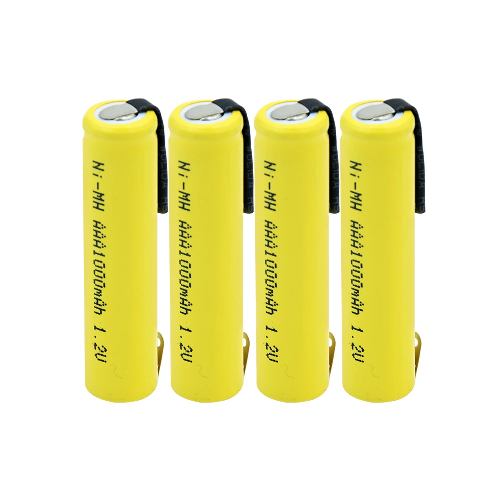

aaa nimh 1.2v 1000mAh cells pilha recarregavel AAA NI-MH Phone batteries wireless keyboard rechargeable mouse toy With Tabs
