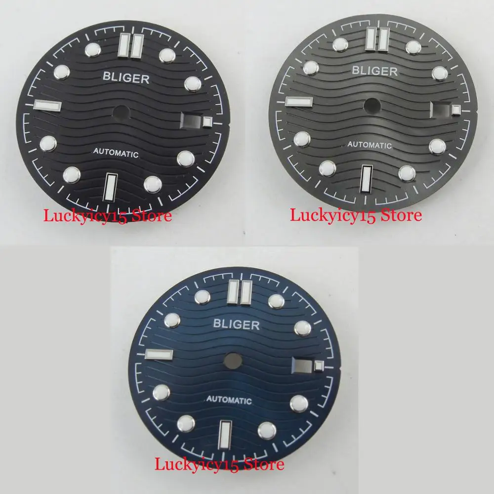 

BLIGER 3 colors 31mm Watch Dial Watch Face With Date Window fit for MIYOTA MINGZHU Automatic Movement