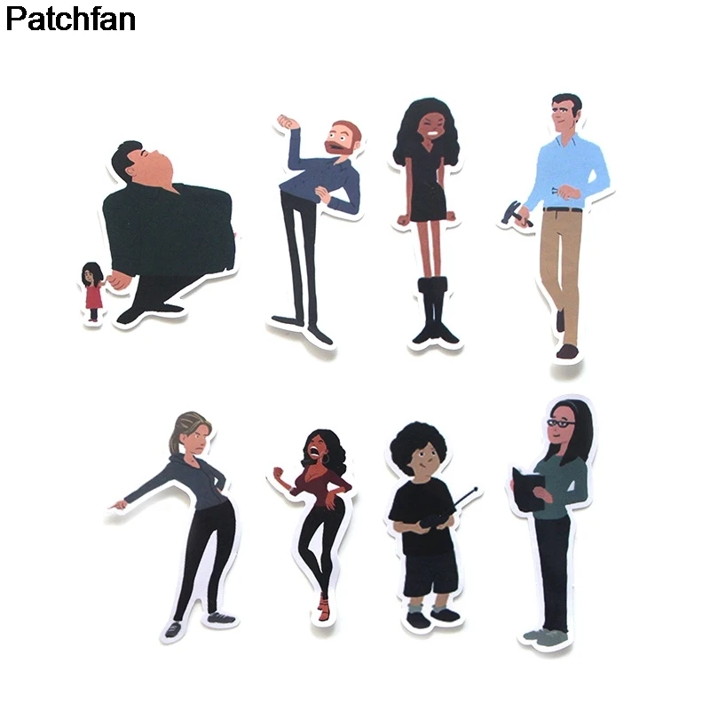 12 компл./лот Patchfan 24 шт./компл. современной семьи значки DIY самодельные декоративные стикеры стены ноутбук чехол для телефона Скрапбукинг альбом A1922