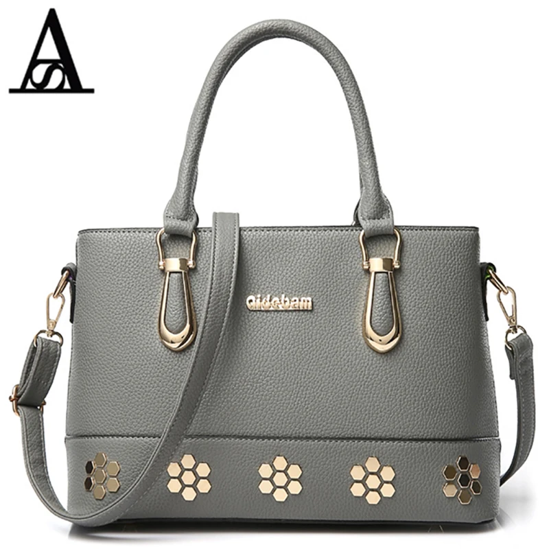 

AITESEN Luxury Large Capacity Michael Women Designer Handbags Simple Flowers Single Shoulder Rivet Crossbody Bags Bolsa De Couro