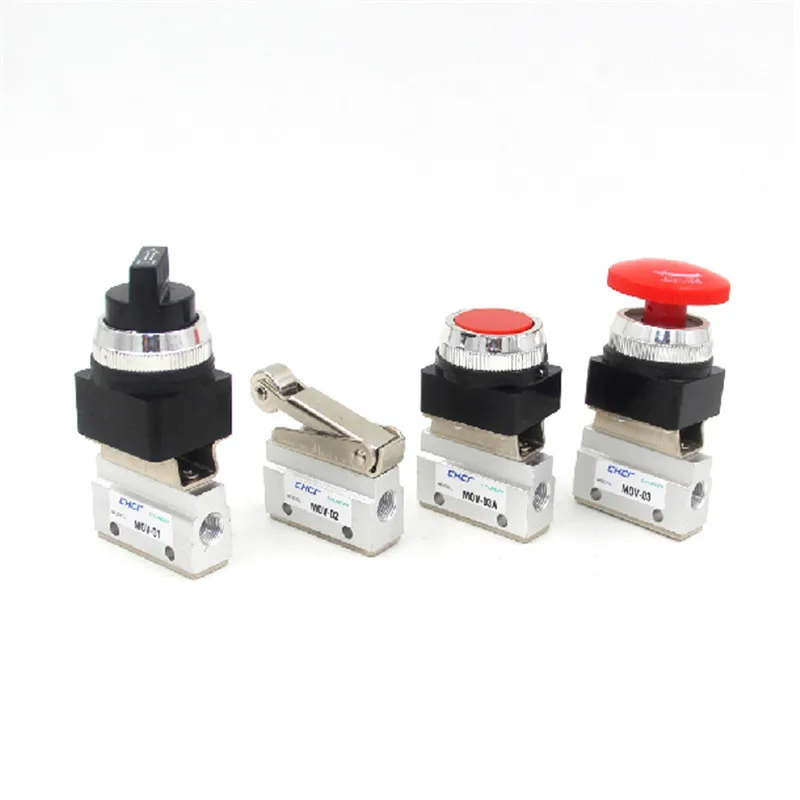 

1Pcs MOV-02 2 Way 2 Position 1/8" Thread Wheel Switch Pneumatic Mechanical Valve