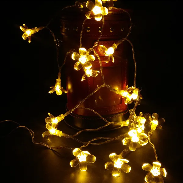 YIYANG RGB светодиодный светильник гирлянды s вишня Сакура праздничный светильник Свадебные украшения лампы ЕС США Flores Cereza Luces 10 м 100 светодиодный - Испускаемый цвет: Цвет: желтый