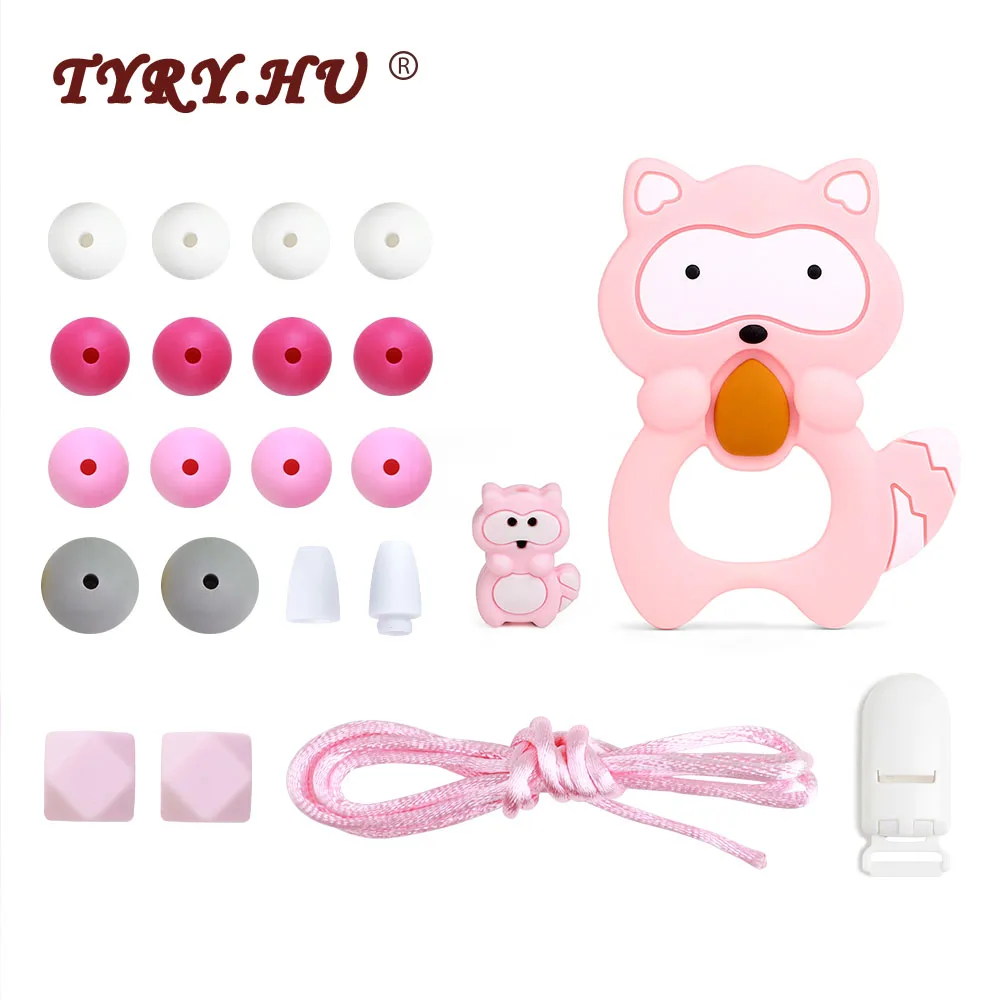 

TYRY.HU BPA Free Silicone Baby Teether For DIY Baby Teething necklace Pacifier chain Bracelet baby teethers silicon bites Toys