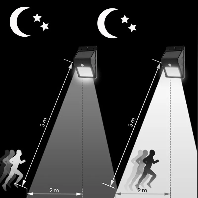 1-4 шт. 20 30 светодиодов Солнечный свет PIR датчик движения Солнечный садовый фонарик с защитой от воды открытый энергосберегающий уличный дворовый путь домашняя лампа