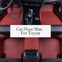 3D авто-Стайлинг, кожаные коврики, LHD автомобильные коврики для Toyota Camry 40 Corolla RAV4 Verso FJ Land Cruiser LC 200 Prado 150 120