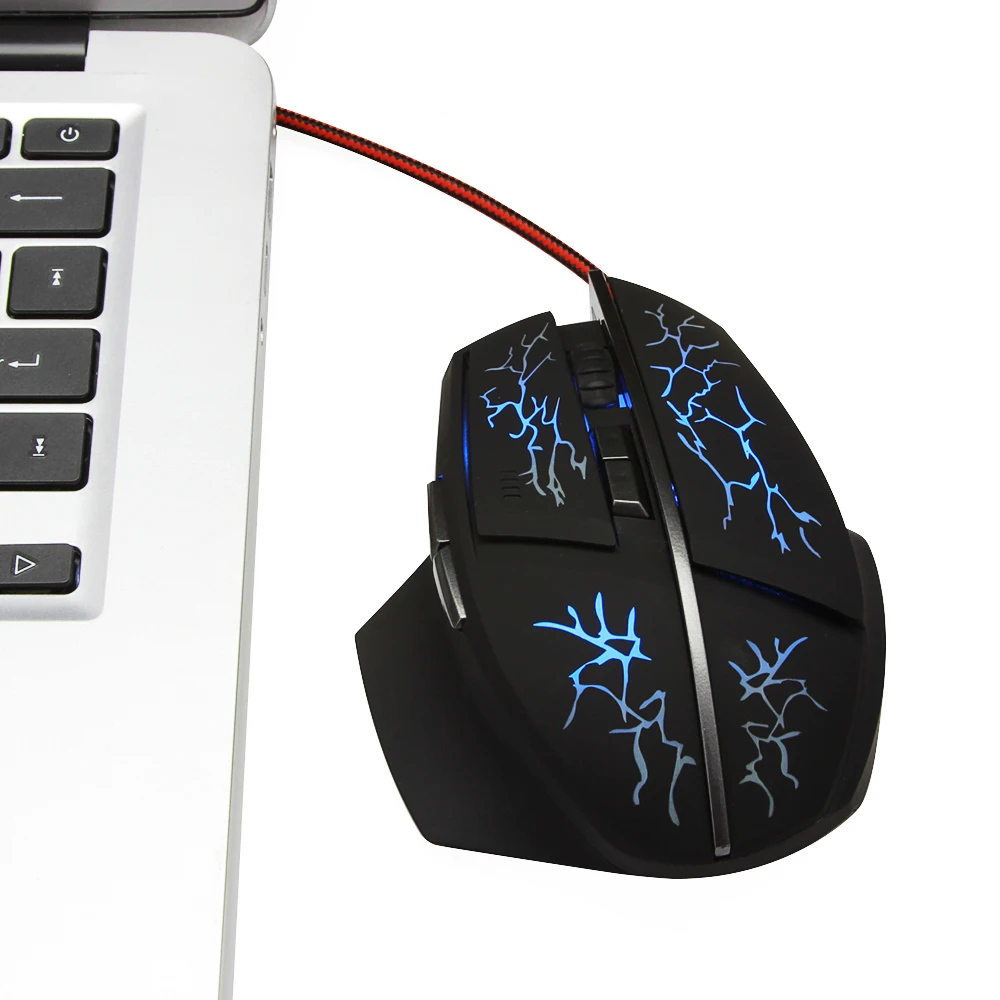 Wired Optical Game Mouse 1600DPI 6D LED Bloody Light Computer Mice for PC Laptop Notebook LOL Dota