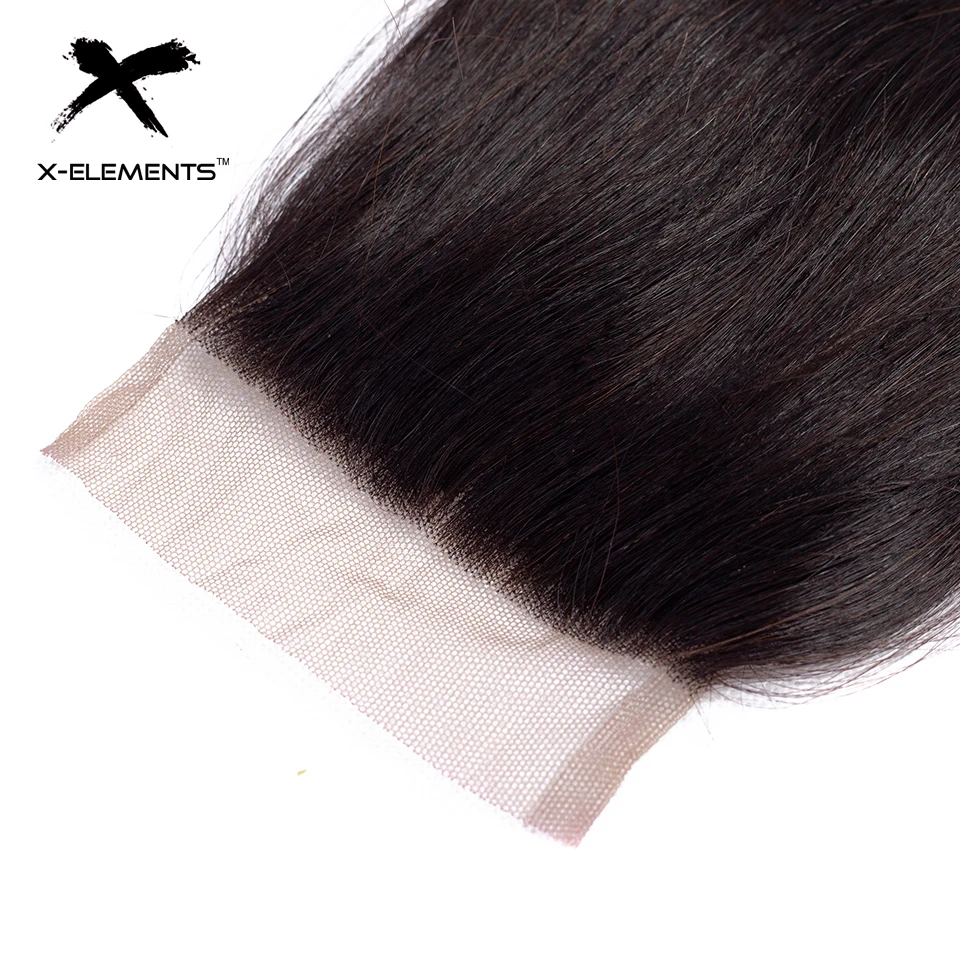 X-Elements Ombre Peruvian Straight Hair Bundles With Closure 3 Pcs with Closure T1B Purple Ombre Human Hair Weave With Closure  (5)