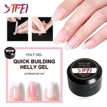 YIFEI дизайн ногтей домашний декор поли гель набор УФ акрил строитель полигель быстро сухой дизайн ногтей инструменты Pro Натуральный гель для ногтей желе