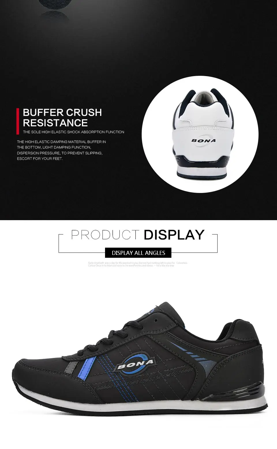 BONA/Осенняя кожаная спортивная обувь; молодежные мужские трендовые удобные кроссовки; Корейская версия; мужские уличные кроссовки для бега