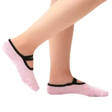 С низким вырезом на спине хлопоковые носки для йоги Для женщин с круглой головкой Non-полосатая повязка Спортивные Носки дышащие Пилатес балетные танцевальные носки с нескользящей подошвой