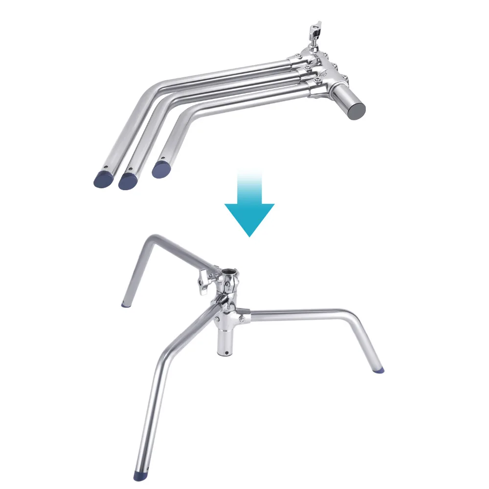 Neewer 2 Packs/3 Packs Stainless Steel Heavy Duty C-Stand 1.5-3 meters Adjustable Photographic Sturdy Tripod