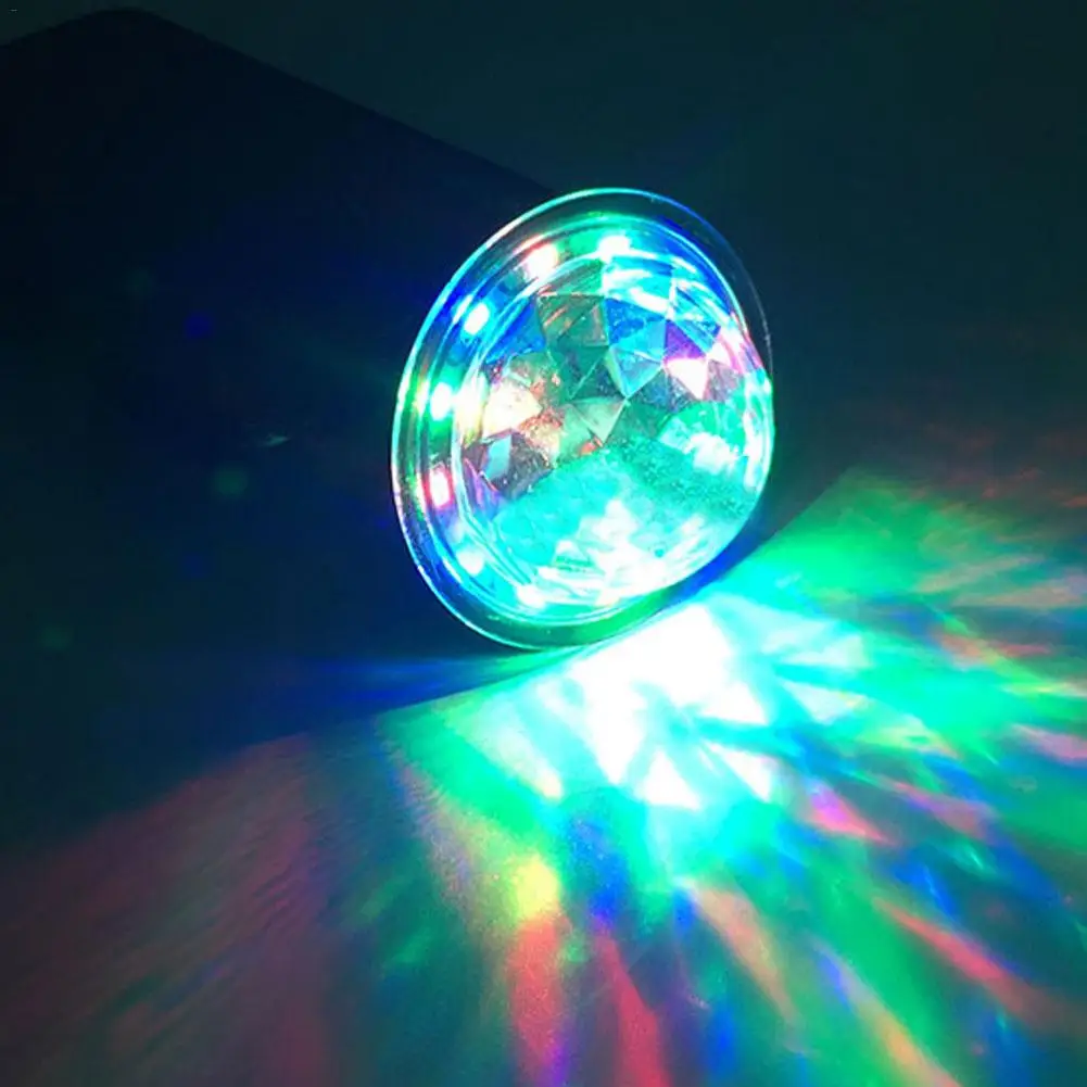 СВЕТОДИОДНЫЙ Автомобильный USB атмосферный свет DJ RGB мини красочная музыкальная лампа USB-C поверхность телефона для фестиваля вечерние караоке