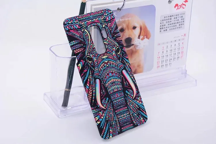 Luminous Aztec Animal Case for Samsung Galaxy S9 S8 S7 S6 Edge Cover Embossed Rabbit Wolf Elephant PC Fundas Case For Samsung S9 (12)
