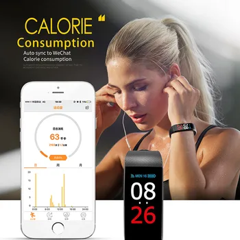 

Best Selling Touch Screen Smart Bracelet Support Blood Pressure Heart Rate Pedometer Wrist Smart Watch Band with for Android&Iso