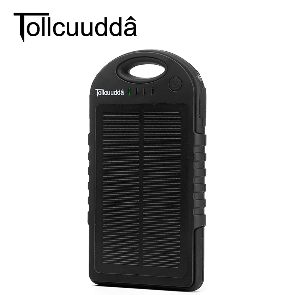 imágenes para Tollcuudda 12000 mah banco de alimentación externa batería del panel solar a prueba de agua cargo powerbank cargador para iphone samsung teléfono celular imágenes para Tollcuudda 12000 mah banco de alimentación externa batería del panel solar a prueba de agua cargo powerbank cargador para iphone samsung teléfono celular