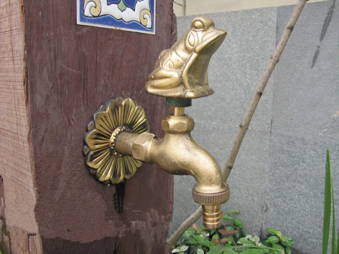 MTTUZK outdoor garden faucet animal shape Bibcock with antique brass Frog tap for washing machine/Garden watering Animal faucet