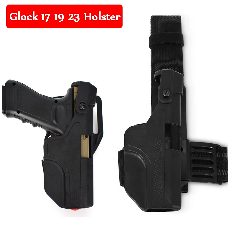 

New Style Tactical Gear Glock 17 19 23 Gun Belt / Leg Holster Right Hand Quick Drop Holster Airsoft Shooting Gun Carry Case