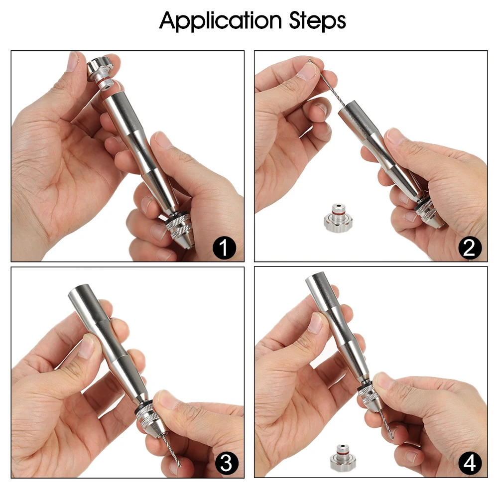 0,3-3,5 мм набор ручных сверл+ 10 шт высокоскоростных стальных сверл набор сверл перфоратор держатель сверла ручное сверло маленький штырь тиски