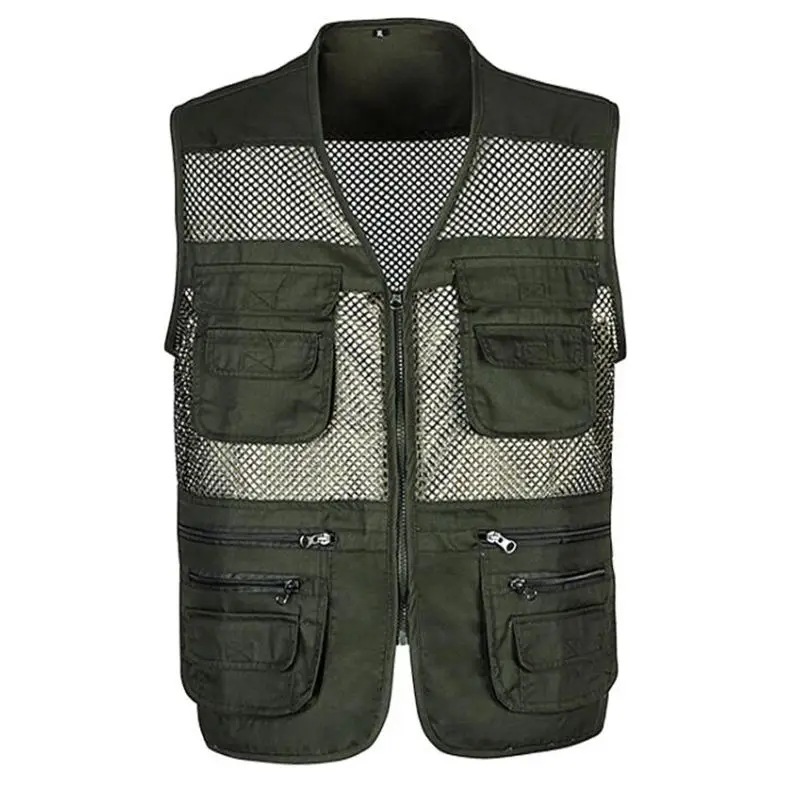 Men's Photographer Vest Multi Pockets Cheap Vests Out door Shooting ...