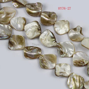 

free shipping 2string 76-27 shell nuggest Loose Beads Natural Shell Beads 20mm 15" beads
