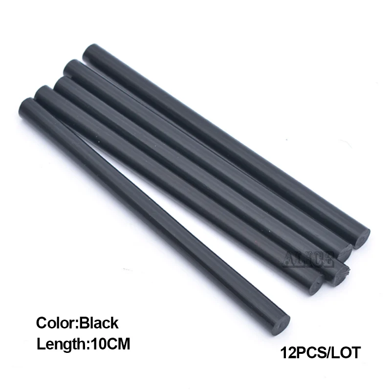 Коричневые клеевые палочки 18 см клеевые палочки цвет Кератиновый клей Италия 100 палочки термоклея - Цвет: Black 10CM
