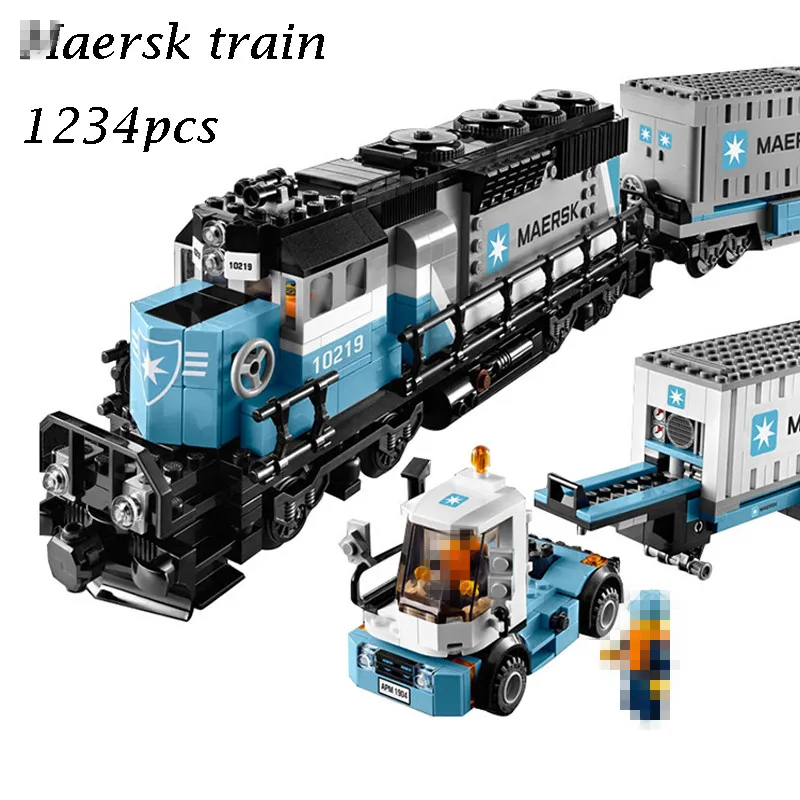 

Lepin 21006 technic Series lepin Maersk Train Building Blocks Brick Set Compatible legoing technic legoing Maersk Train 10219