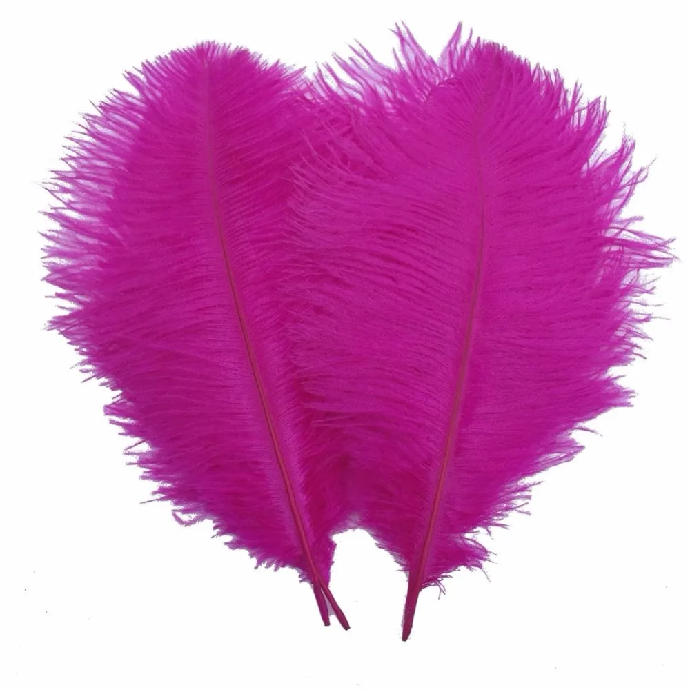 500 PCS Natural Hot Pink Dye Ostrich Feather 30 35 cm / 12 to 14 inches