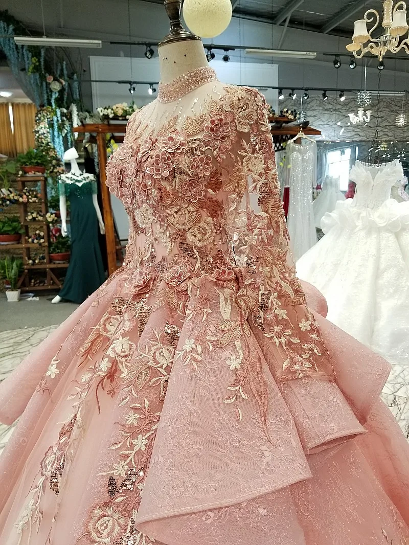 Modabelle розовое вечернее платье с высоким воротом Vestido Largo Саудовская Аравия арабское вечернее платье Vestidos De Gala Largos De Noche