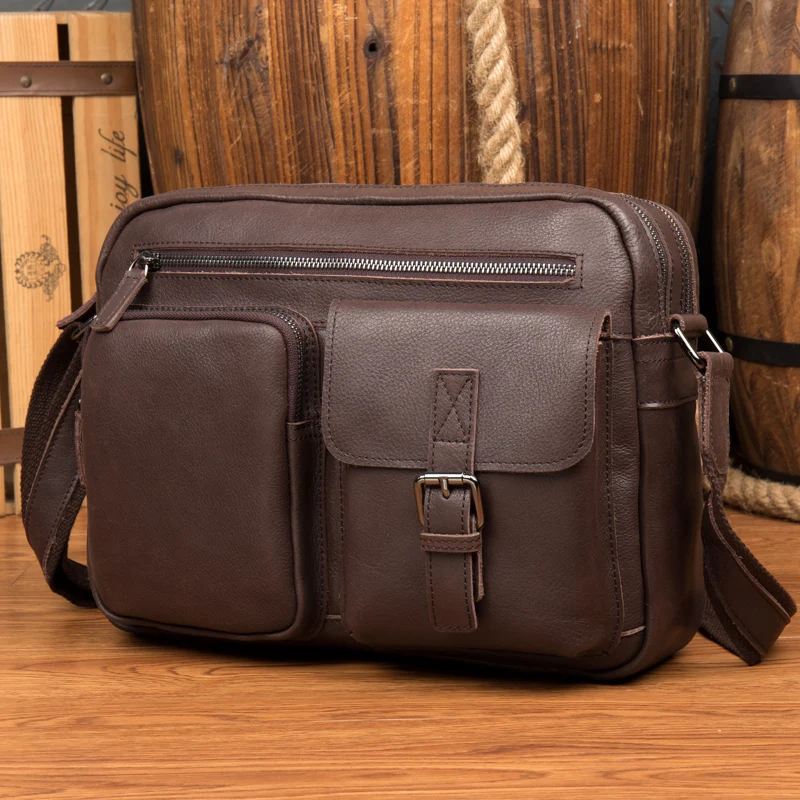 

Genuine Leather Men Messenger Bag Casual Crossbody Bag Business Men's Handbag Bags for gift brand shoulder bags