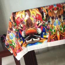 1 шт. Super Mario Bros одноразовые Пластик скатерти для детей День рождения украшения Tablecover