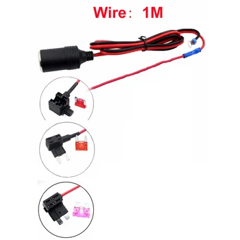 

1.5MM Cigarette Lighter Female Socket with 1M Cable + Car Fuse Box Holder for Micro Mini Standard Auto Fuse