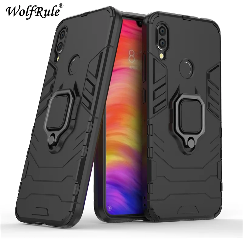 

Xiaomi Redmi Note 7 Case TPU Hard PC Redmi Note 7 Case Ring Holder Stand Magnetic Armor Case For Xiaomi Xiomi Redmi Note 7