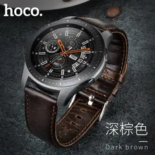 HOCO ретро коричневый ремешок из натуральной кожи для samsung Galaxy Watch 46 мм версия SM-R800 браслет Ремешки для наручных часов
