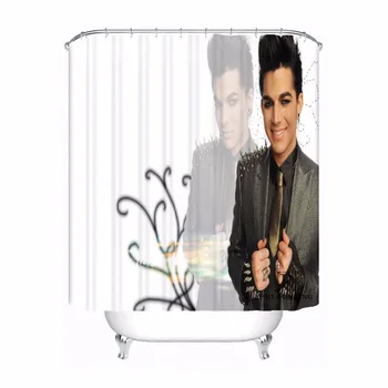 

Custom Adam Lambert Waterproof Shower Curtain Home Bath Bathroom s Hooks Polyester Fabric Multi Sizes180509-02-148