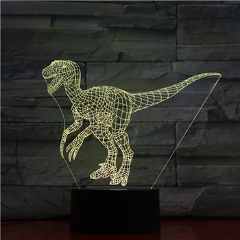 

Child night light led 3D Visual RGB Colors Changing Table Desk Lamp Dinosaur Craft books nightlight decoration home Lighting
