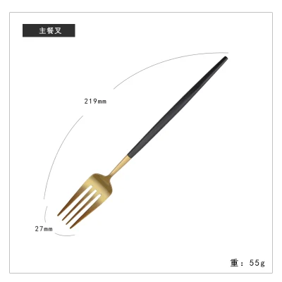 Шикарный романтический набор посуды Нержавеющая сталь набор столовых приборов черный Ножи Вилки Набор посуды цвета: золотистый, серебристый столовые приборы в западном стиле Еда комплект - Цвет: 10