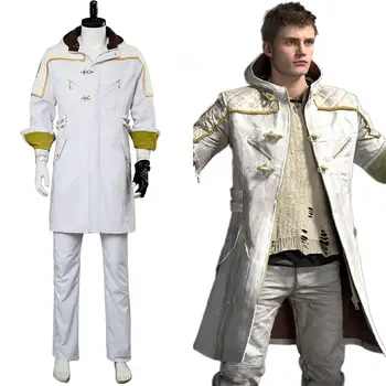 

DMC 5 Nero Cosplay DLC Nero Cosplay Costume Outfit White Trench coat Men Halloween Costumes