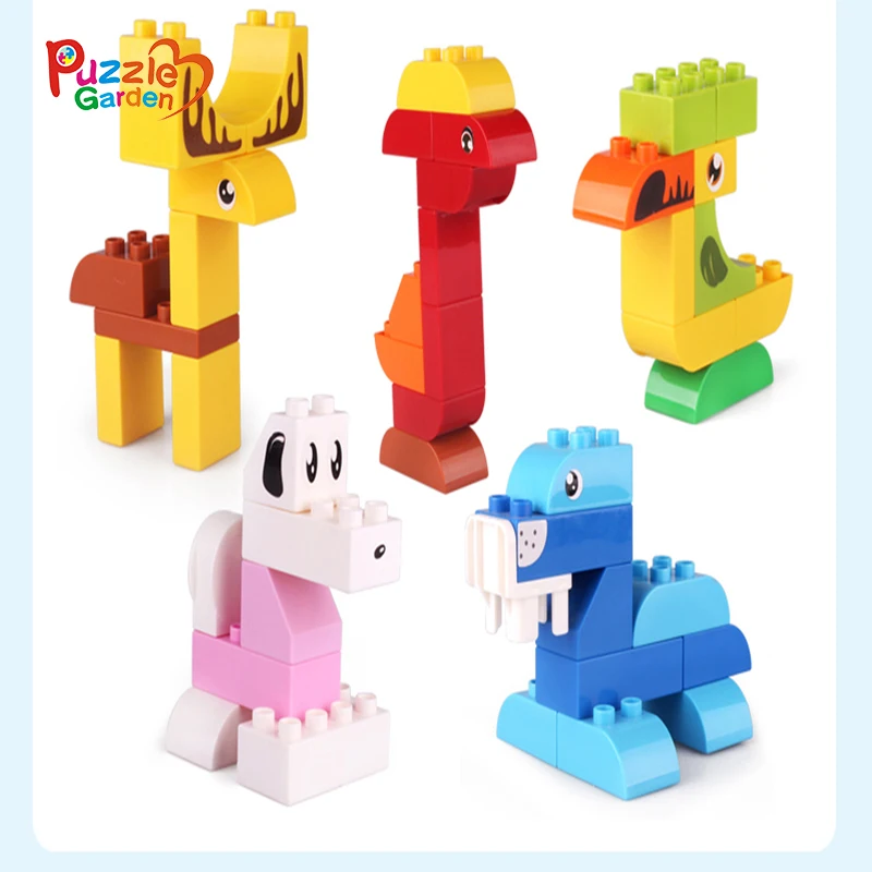 

45PCS Educational Toys Large Particles Animals Paradise Model Building Blocks DIY Brick Toy Compatible with Duplo 1651