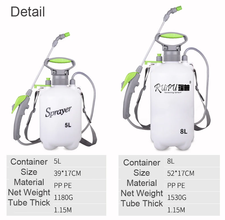5L 8L газон и Сад опрыскиватель насос с длинным штуцером тип большой емкости Садовый цветок растение гербициды пестициды полив инструмент