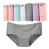 Sous-vêtements grande taille pour femmes, 7 pièces, slips pour filles, Lingeries Sexy, caleçons en coton, couleur unie, intimes ► Photo 1/6