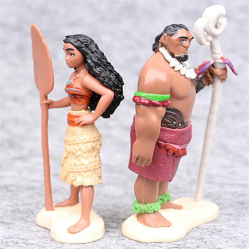 6 шт./компл. с героями из мультфильмов; Vaiana принцесса Мауи главный Tui Тала Heihei Pua фигурку украшения игрушки для детей, подарок на день рождения
