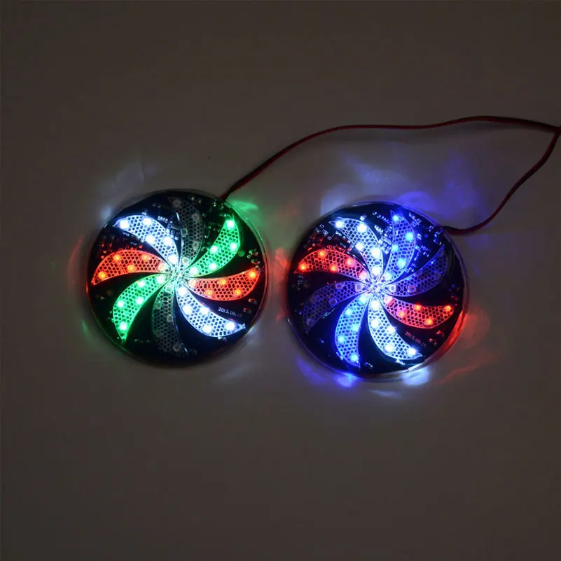 

12V LED Warning Light Car Truck Strobe Emergency Flashing Lights Round RGB DIY Motorcycle Signal Lamp