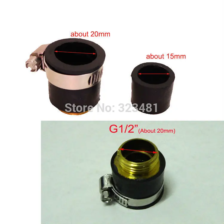 G1 2 Rubber Universal Adapter Black Faucet Water Tap Connector