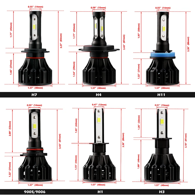 Oslamp H4 светодиодные светодиодные лампы Led лампа для авто H7 фары автомобиля 72 Вт 8000LM 6500 К LED H1 автомобилей лампочки S5 COB 9007 9005 HB3 9006 HB4 H3 фар авто LED H11 Туман лампа