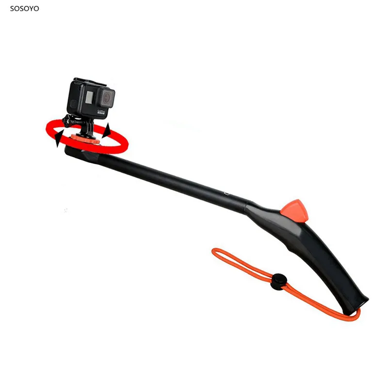 Diving Selfie stick 360 degrees One-click Flip Selfie stick Handheld bracket For GoPro Hero 7 6 5 S