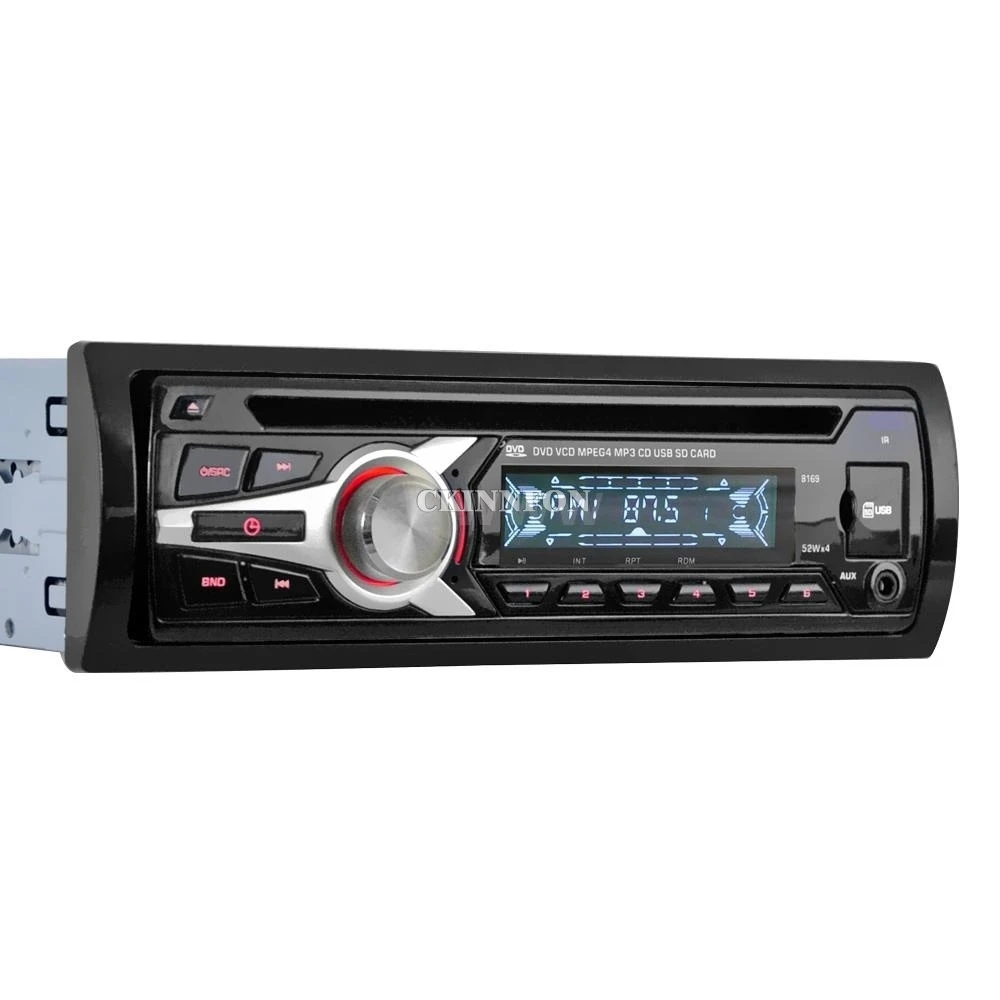 20 шт./лот Автомобильный CD DVD MP3 плеер стерео радио FM Aux вход SD/USB порт+ пульт дистанционного управления 8169